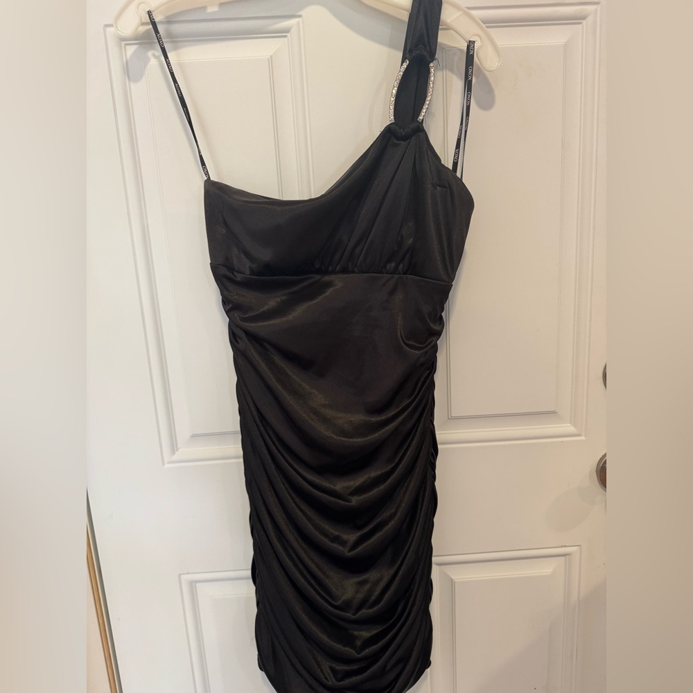 XOXO Chic Black One-Shoulder Dress